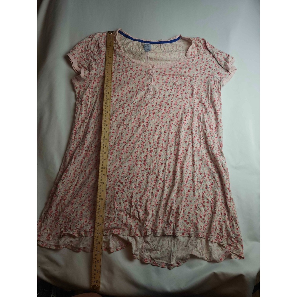 Jane & Bleecker Henly Sleep Shirt Womens Size 2XL Pink Floral Short Sleeve - Picture 3 of 7